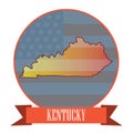 Map of kentucky state. Vector illustration decorative design Royalty Free Stock Photo
