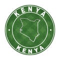 Map of Kenya Football Field Royalty Free Stock Photo