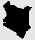 Map Kenya Silhouette Vector illustration Eps 10