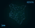 Map of Kenya. Vector illustration. World map Royalty Free Stock Photo