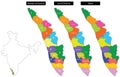 Map of Kerala with Districts