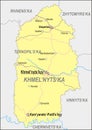 Map of Khmelnytskyi Oblast Royalty Free Stock Photo