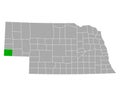 Map of Kimball in Nebraska Royalty Free Stock Photo