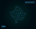 Map of Kosovo. Vector illustration. World map
