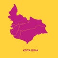 map of kota bima. Vector illustration decorative design