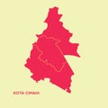 map of kota cimahi. Vector illustration decorative design