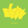 map of kota depok. Vector illustration decorative design