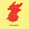 map of kota metro. Vector illustration decorative design