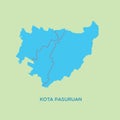 map of kota pasuruan. Vector illustration decorative design Royalty Free Stock Photo