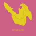 map of kota sabang. Vector illustration decorative design