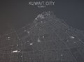 Map of Kuwait City, Kuwait, satellite view