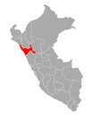 Map of La Libertad in Peru