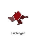 map of Laichingen vector design template, national borders and important cities illustration Royalty Free Stock Photo