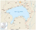 Map of Lake Atitlan, Guatemala Royalty Free Stock Photo