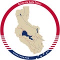 Map of Lake County in California, USA Royalty Free Stock Photo