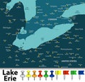 Map of Lake Erie