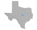 Map of Lampasas in Texas Royalty Free Stock Photo