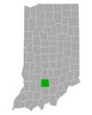 Map of Lawrence in Indiana