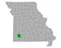 Map of Lawrence in Missouri