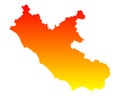 Map of Lazio