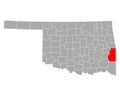 Map of Le Flore in Oklahoma