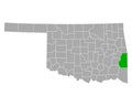 Map of Le Flore in Oklahoma