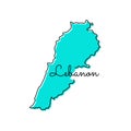 Map of Lebanon Vector Design Template. Royalty Free Stock Photo
