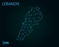 Map of Lebanon. Vector illustration. World map