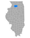 Map of Lee in Illinois