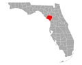 Map of Levy in Florida