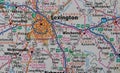 Map of Lexington, Kentucky area Royalty Free Stock Photo
