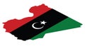 Map of Libya Royalty Free Stock Photo