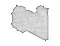 Map of Libya on old linen Royalty Free Stock Photo
