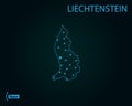 Map of Liechtenstein. Vector illustration. World map