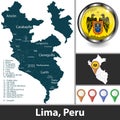 Map of Lima, Peru