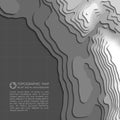 Map line of topography. Vector abstract topographic map concept with space for your copy. Black and white wave