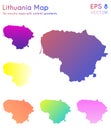 Map of Lithuania with beautiful gradients.
