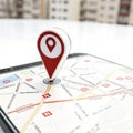 Map Localization Icon on White Background Isolated