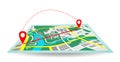 map localization place pin location. map with pin pointer. travel map pin location.