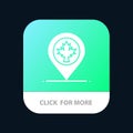 Map, Location, Canada, Leaf Mobile App Button. Android and IOS Glyph Version Royalty Free Stock Photo