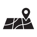 Map, location, direction, locators fully editable vector icon