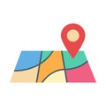 Map, location, direction, locators fully editable vector icon