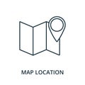 Map Location icon. Line style element from navigation collection. Thin Map Location icon for templates, infographics and more