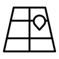 Map location icon outline vector. Navigator direction