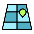 Map location icon vector flat