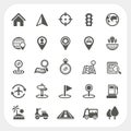 Map and Location icons set