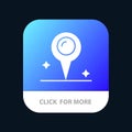Map, Location, Marker Mobile App Button. Android and IOS Glyph Version Royalty Free Stock Photo