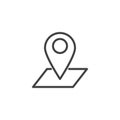 Map Location Pin outline icon Royalty Free Stock Photo