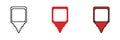 Map Location Pin Pixel Art Icon Set. Navigation And Geolocation Marker Symbol Collection. Digital Mapping And Gps Royalty Free Stock Photo