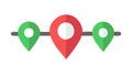 Map Location Pins GPS Navigation, vector design Generative AI Royalty Free Stock Photo